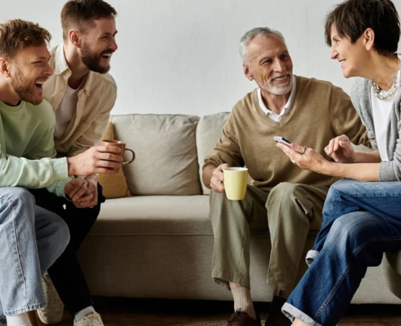 People in a supportive therapy conversation