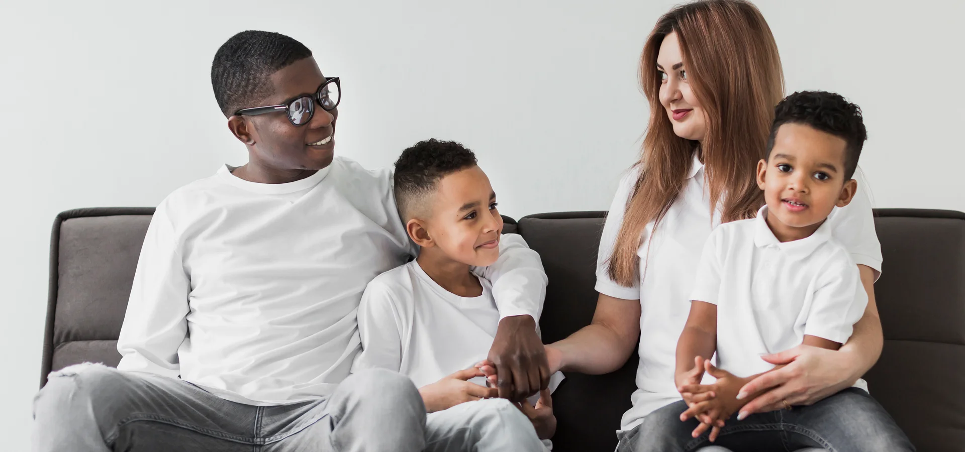 Therapist working with a family