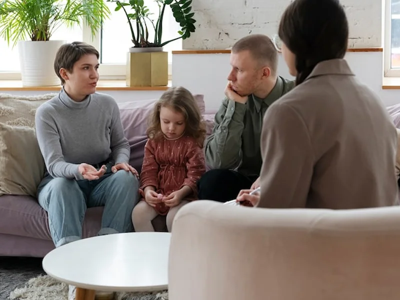 Parent in a supportive therapy session
