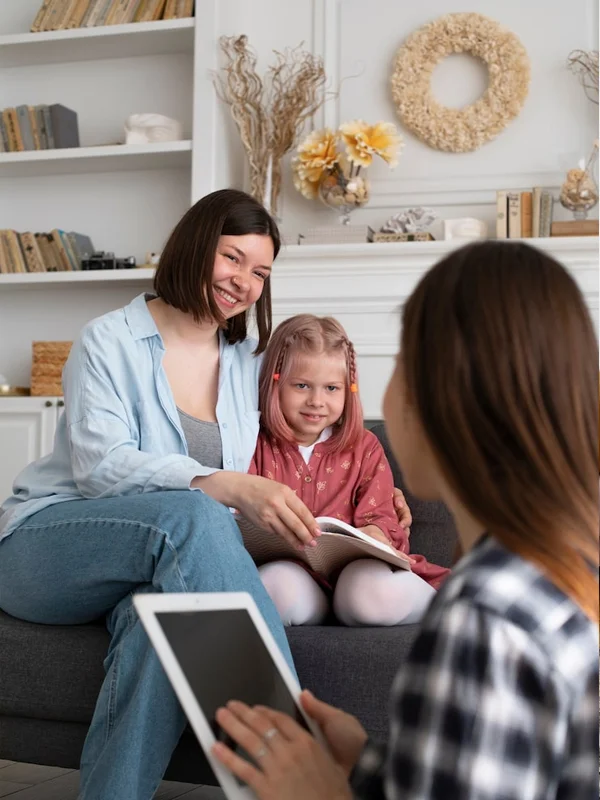 Family experiencing connection