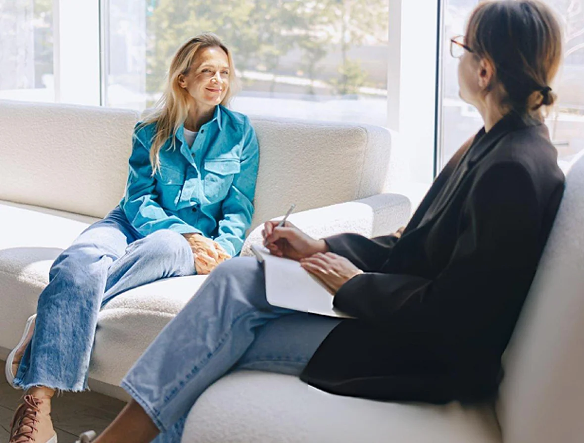 Therapists in a collaborative session